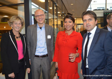 Inge Lardinois (Ministerie van Economische Zaken), Floris Leijdekkers (Ministerie van Economische Zaken), Livia Hendriks (Plantum) en Gerard van den Anker (NFO)